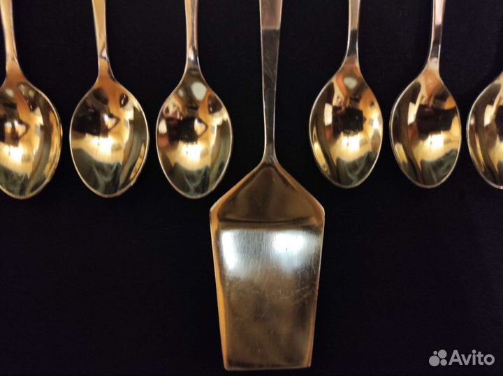 Детский набор мельхиор эмаль Репка СССР