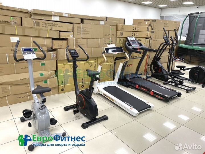 Беговые дорожки, эллипсы, велотренажеры новые