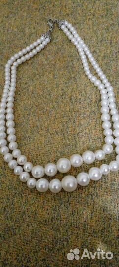 Бусы из лечебн янтаря СССР и натур жемчуга СССР