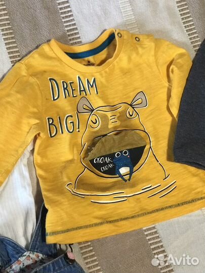 Джинсовый комбинезон и другие вещи на 1-1,5-2 года