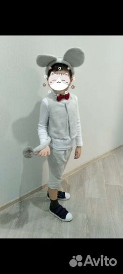 Новогодний костюм серого мышонка