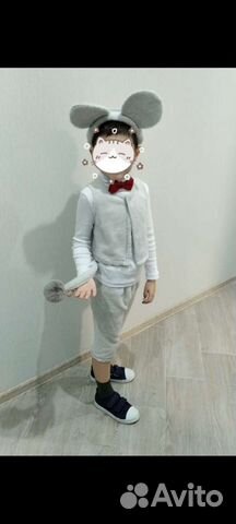 Новогодний костюм серого мышонка