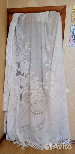 Шикарный гипюровый тюль большой