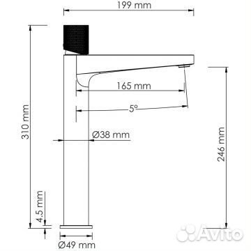 Смеситель для раковины Wasserkraft Fulda 5203H черный