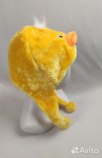 Меховая шапка ушанка Цыпленок