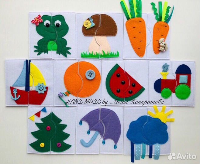 Развивающие пазлы из фетра
