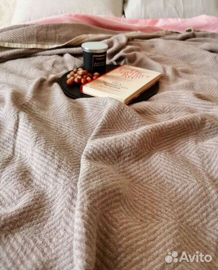 Плед большой лён 