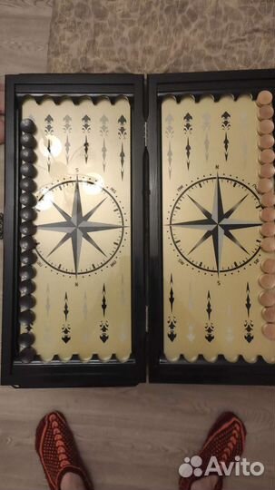 Нарды ручной работы, морская тематика