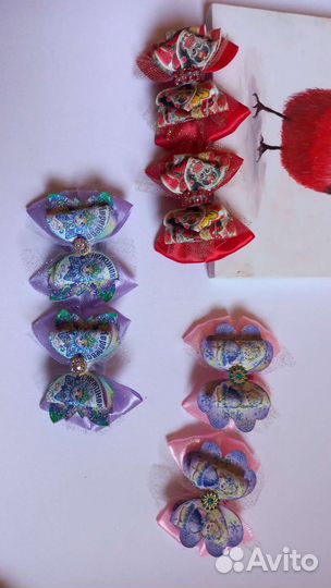 Бантики ручной работы из экокожи