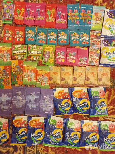 Липперы мини лента 3,монетки,Завры,Скрепыши Муми