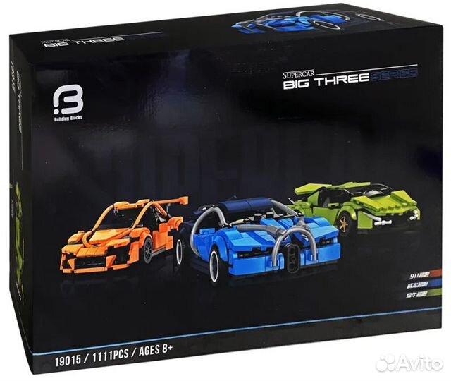 Конструктор Technic Суперкары 3 в 1 1111 дет