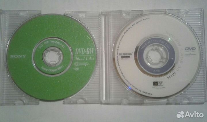 Мини диски DVD RW Sony и Risheng