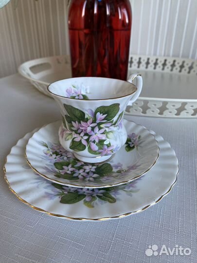 Royal Albert Mayflower кофейное трио -4 шт