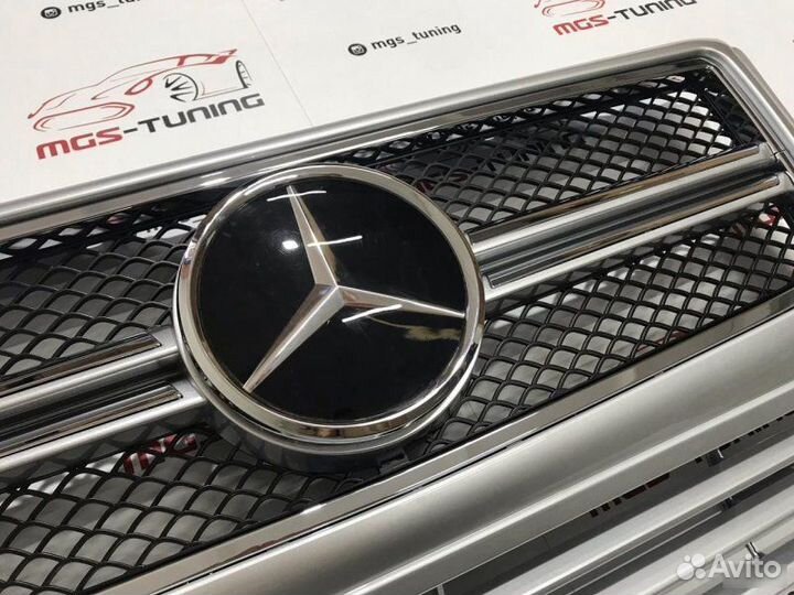 Решетка G-class G63 AMG Серая w463 (Дистроник)