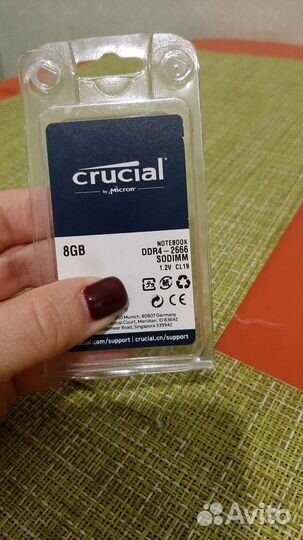 Оперативная память ddr4 8gb crucial 2666