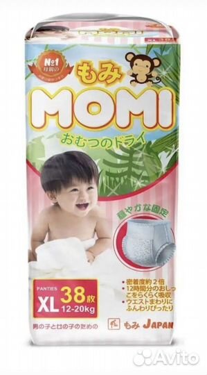 Премиальные Подгузники трусики momi xl