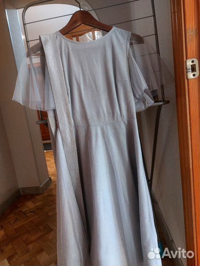 Вечернее платье 42 44 голубое