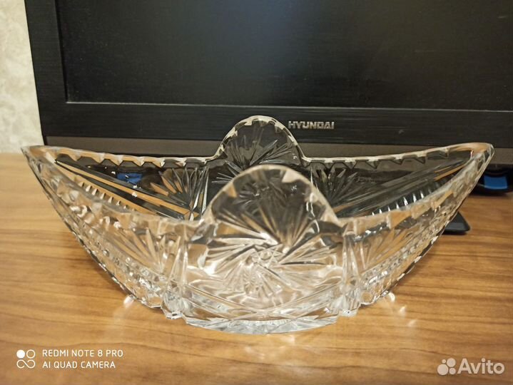 Хрусталь ладья салатник сахарница