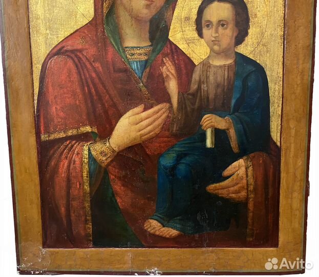 Храмовая икона Иверская Богороца 19 век