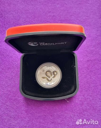 Монета Змея в цвете 2013, perth mint