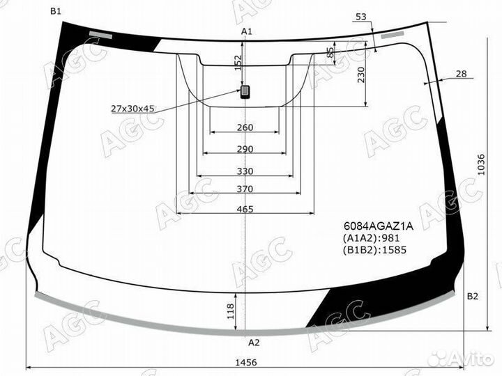 Стекло лобовое nissan qashqai II 14