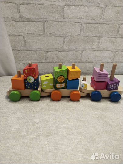 Конструктор деревянный Паровоз