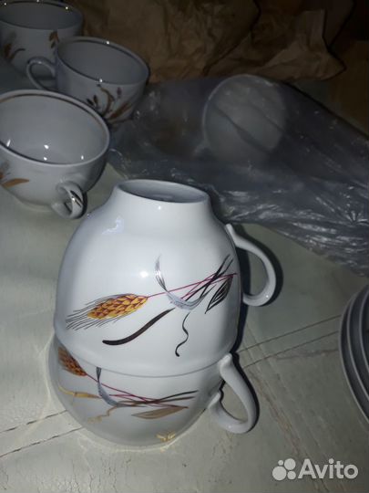 Сервиз золотые колосья дулево