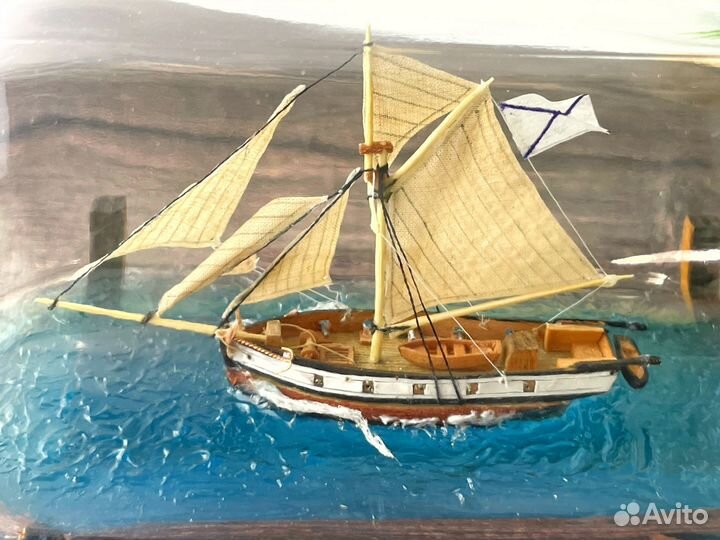 Корабль в бутылке тендер 