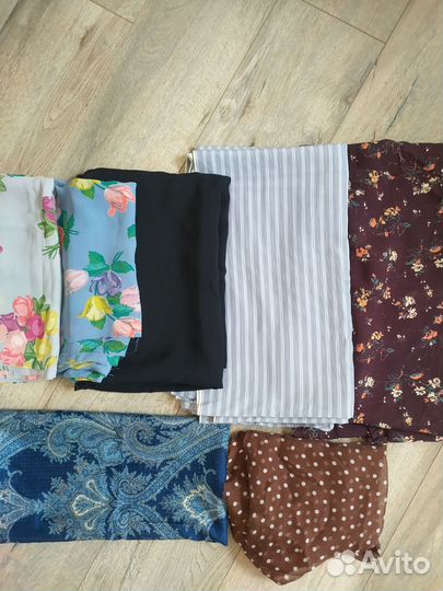 Отрезы натуральный шёлк, СССР и современный