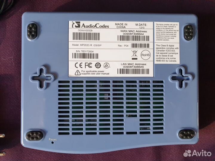 AudioCodes MP202C-R/2S/SIP Шлюз IP телефония