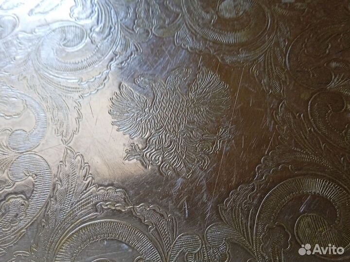 Поднос металлический. Кальчугино