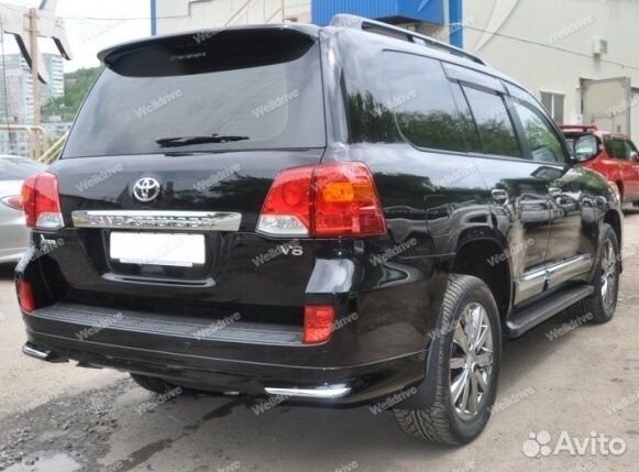 Юбка задняя Toyota LC 200 Urban Sport 08-15 черная
