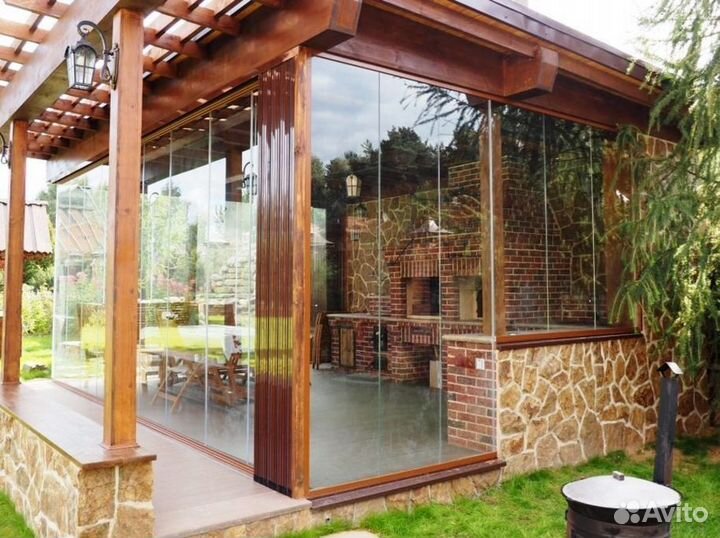 Раздвижные окна двери для беседок, террас, веранд