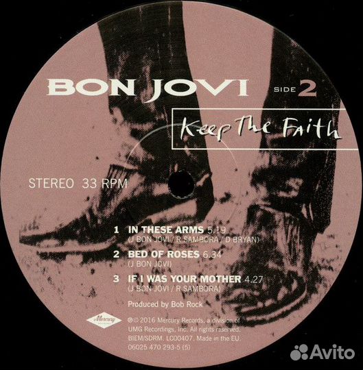 Виниловая пластинка Bon Jovi, Keep The Faith
