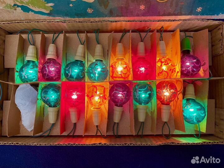 Гирлянда расписные шары