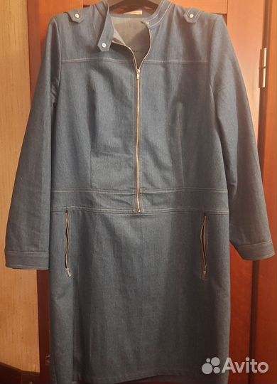 Джинсовое платье женское 50-52