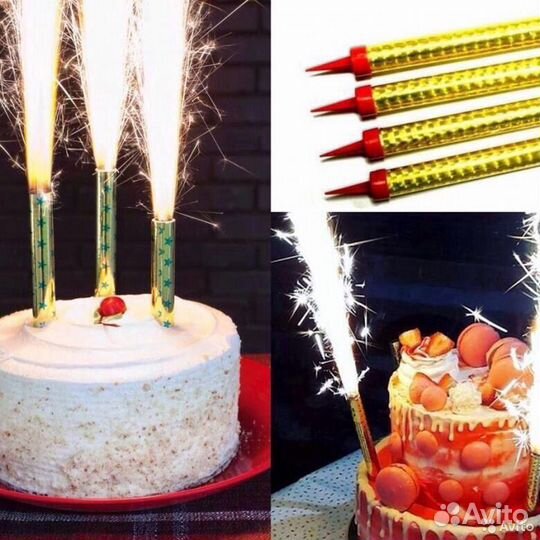Фонтаны в торт 12см (4 штуки)