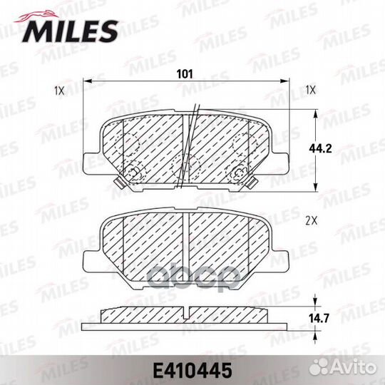 Колодки тормозные mazda 6 12/mitsubishi outlan