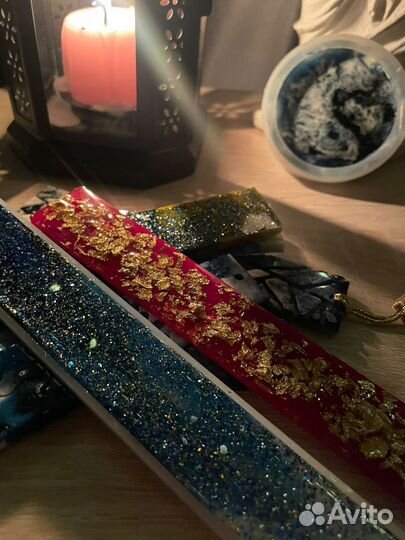 Шкатулки и закладки для книг из эпоксидной смолы