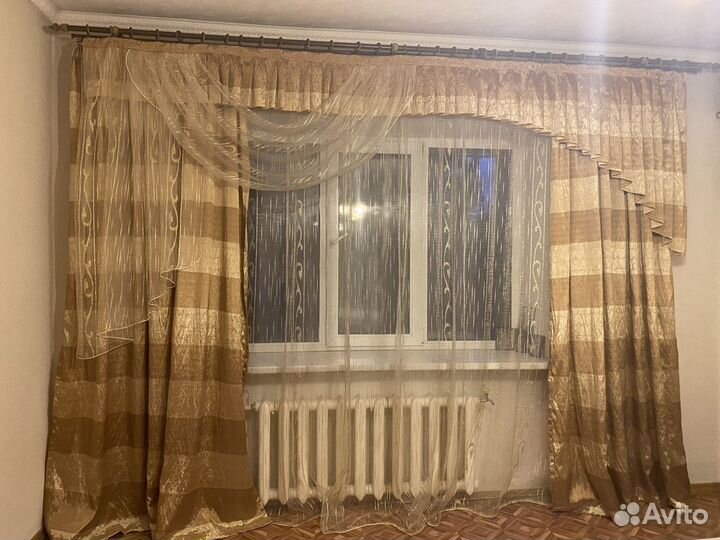 Комплект шторы и тюль, бу