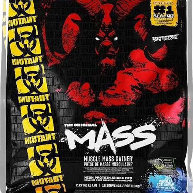 Гейнер mutant mass ванильное мороженное 3кг +