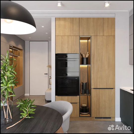 Кухня угловая с барной стойкой