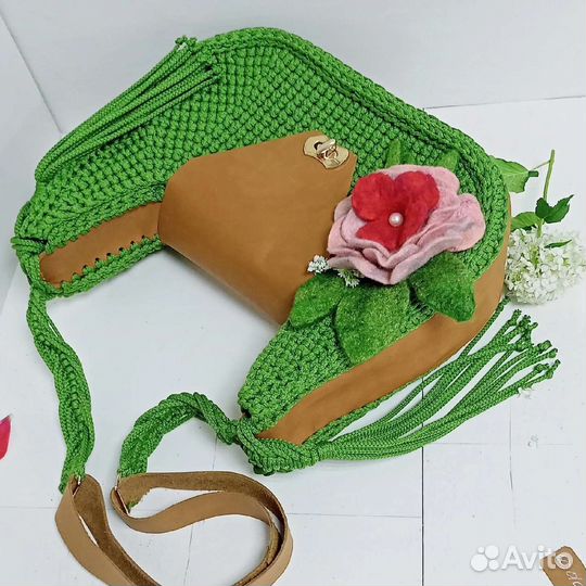 Сумка женская вязаная из полиэфирного шнура
