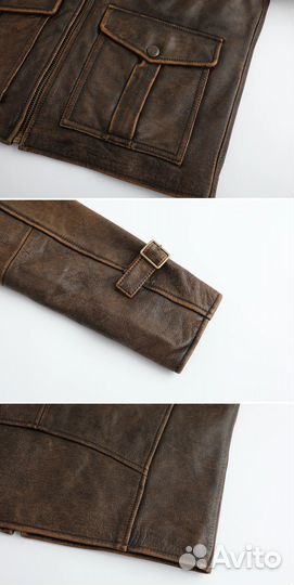 Кожаная куртка мужская из воловьей кожи