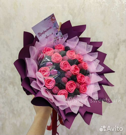 Букет из шоколада, розы, цветы, 1 сентября