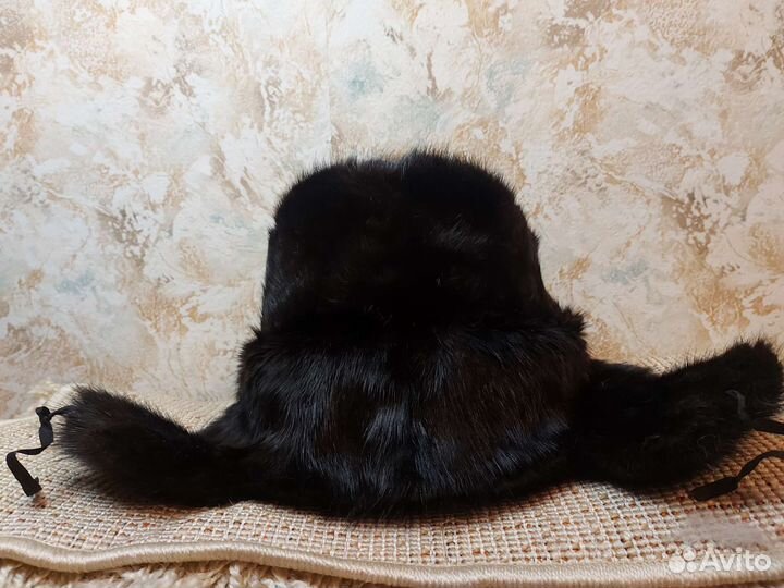 Шапка-ушанка цельномеховая из меха сурка