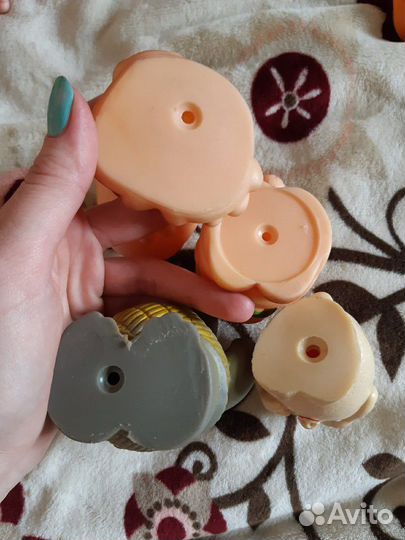 Собака обезьяна бегемот лимон игрушки СССР