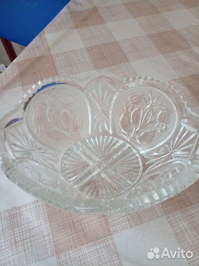 Ваза для фруктов хрустальные