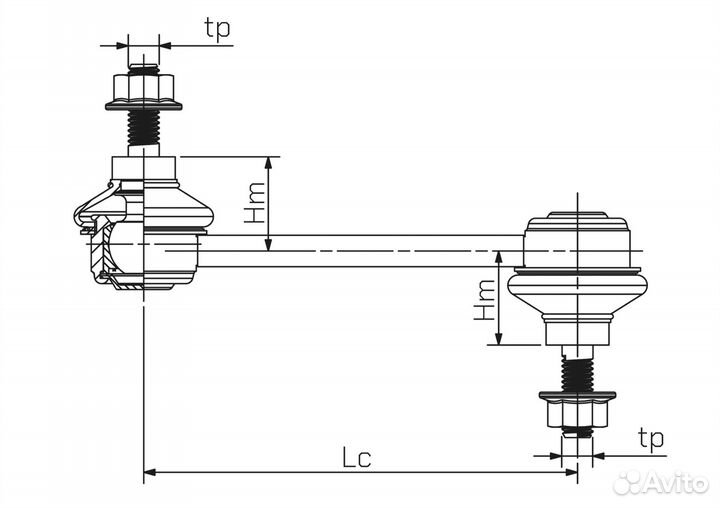 Стойка стабилизатора перед лев