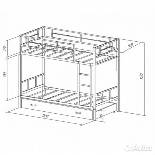 Двухъярусная кровать